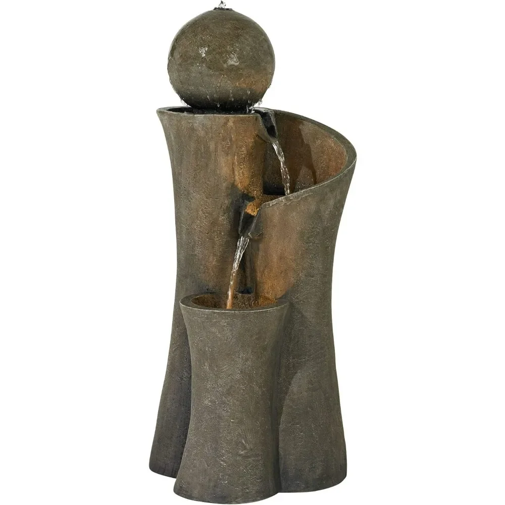 Outdoor Zen Lighting - ##For Outdoor Statue Bubbler Water Fountain,Modern