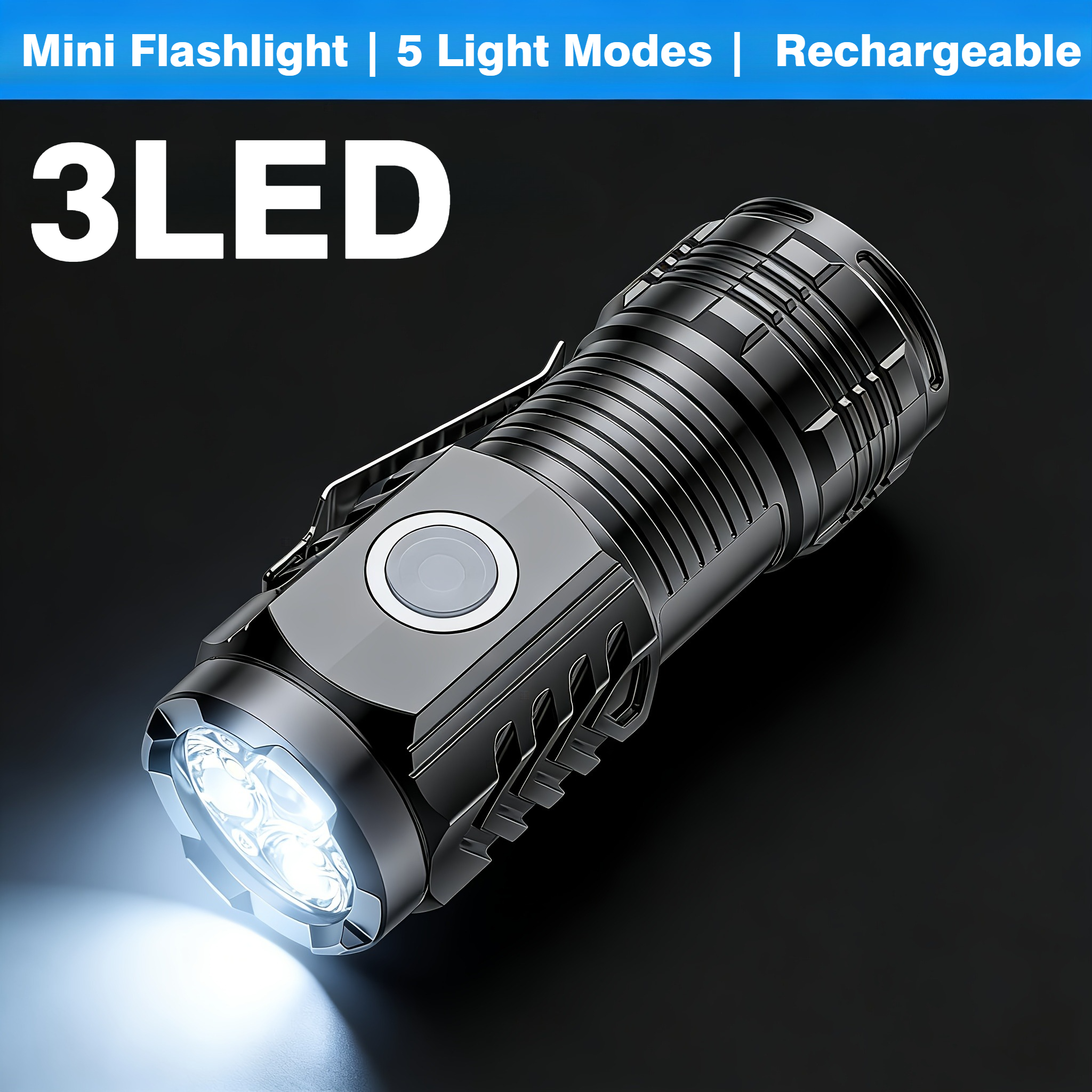 Outdoor Lighting Ideas - Portable Mini 3 LED Handheld Flashlight