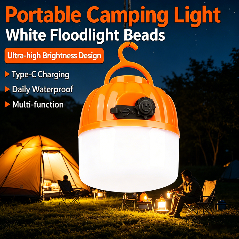 Outdoor Lighting Setup - Mini Portable LED Pumpkin Bulb 6500K