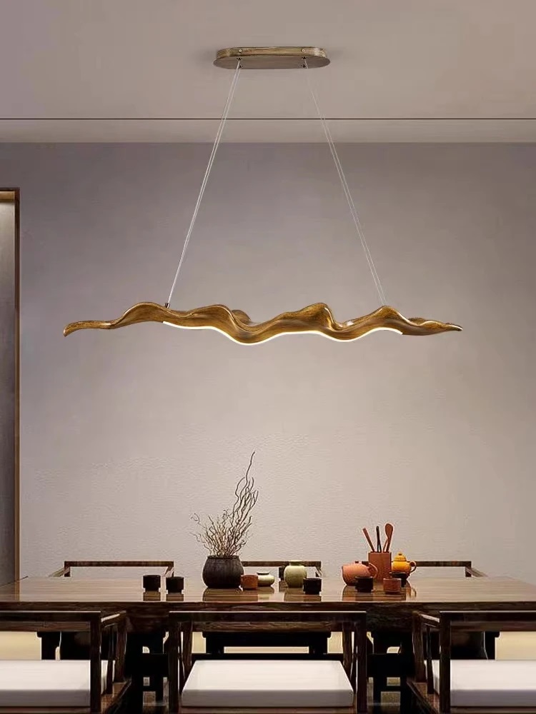 Outdoor Lighting Pendant - Vintage Resin Leaf Pendant Lights Tea