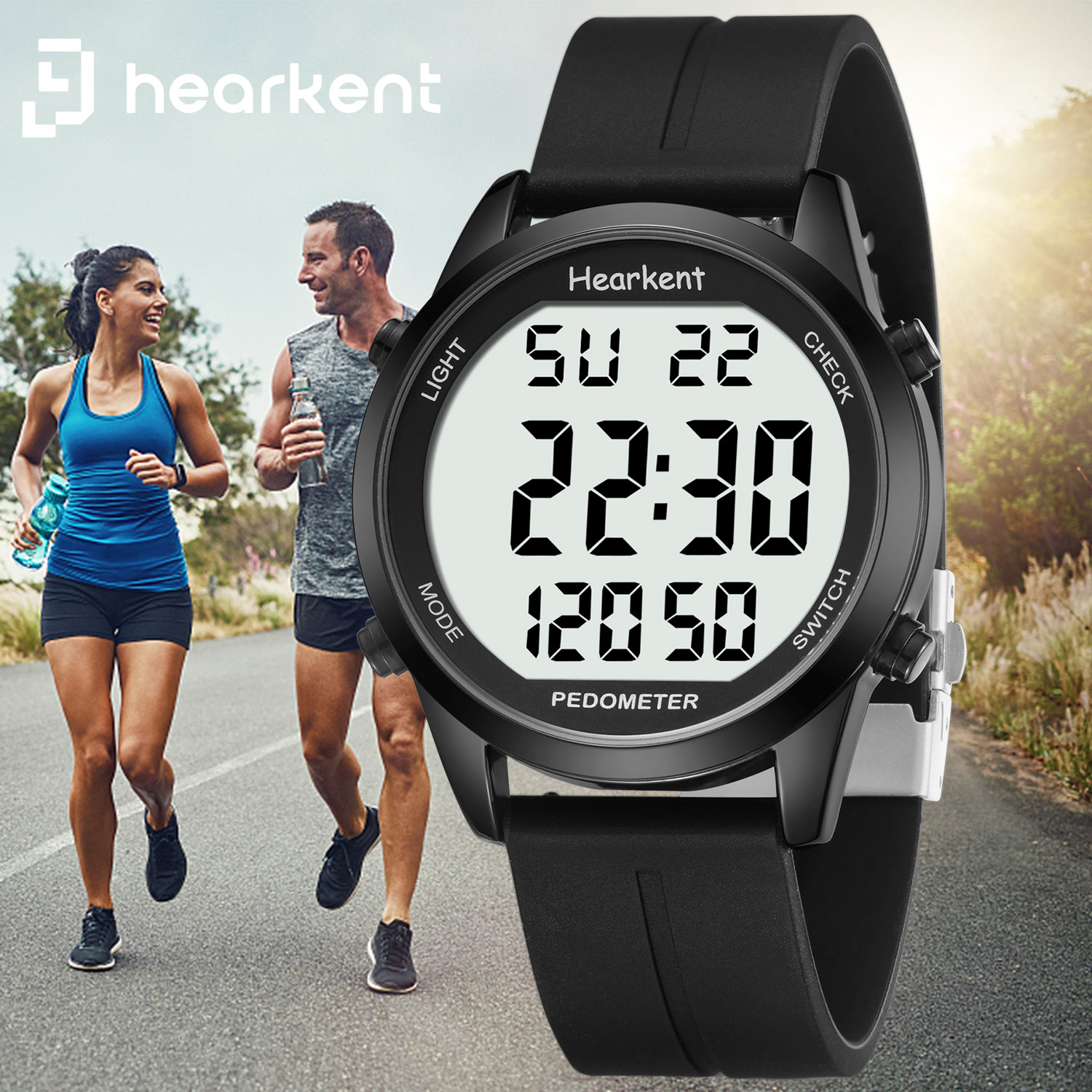 Outdoor Lighting For Steps - Hearkent Pedometer Watch Men/Women Outdoors Sports