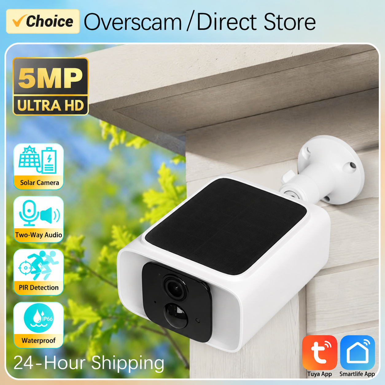 Outdoor Lighting And Camera - 5MP Tuya Smartlife Outdoor Solar Battery