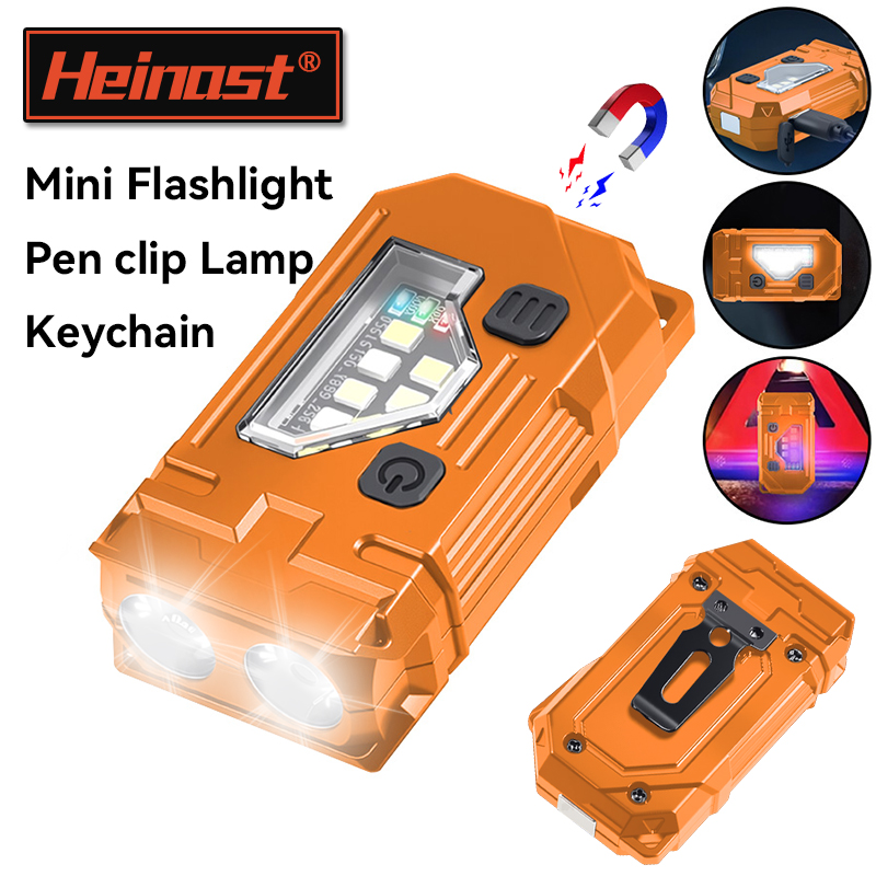 Outdoor Lighting Setup - Mini Keychain EDC Flashlight Rechargeable Magnetic