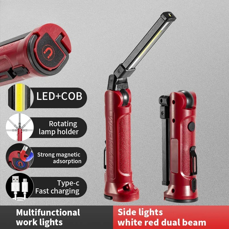 Outdoor Lighting Ideas - COB LED Work Light Rechargeable Folding