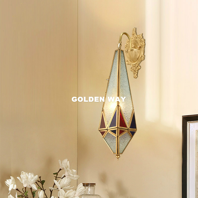 Outdoor Lighting Brass - European Brass Wall Lamp Outdoor/Indoor LED
