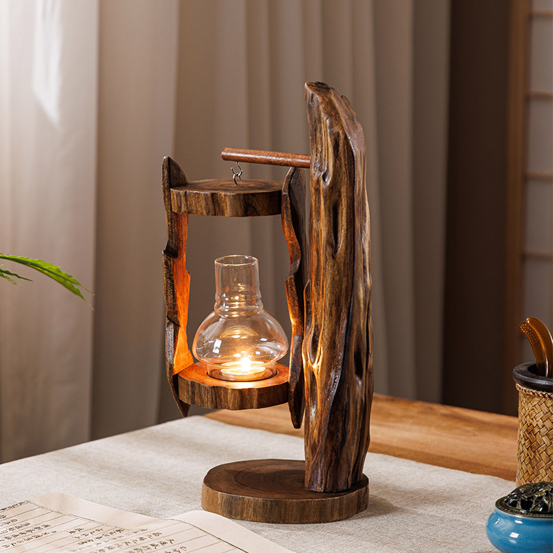 Outdoor Zen Lighting - Log Wind Lamp Creative Candlestick Retro