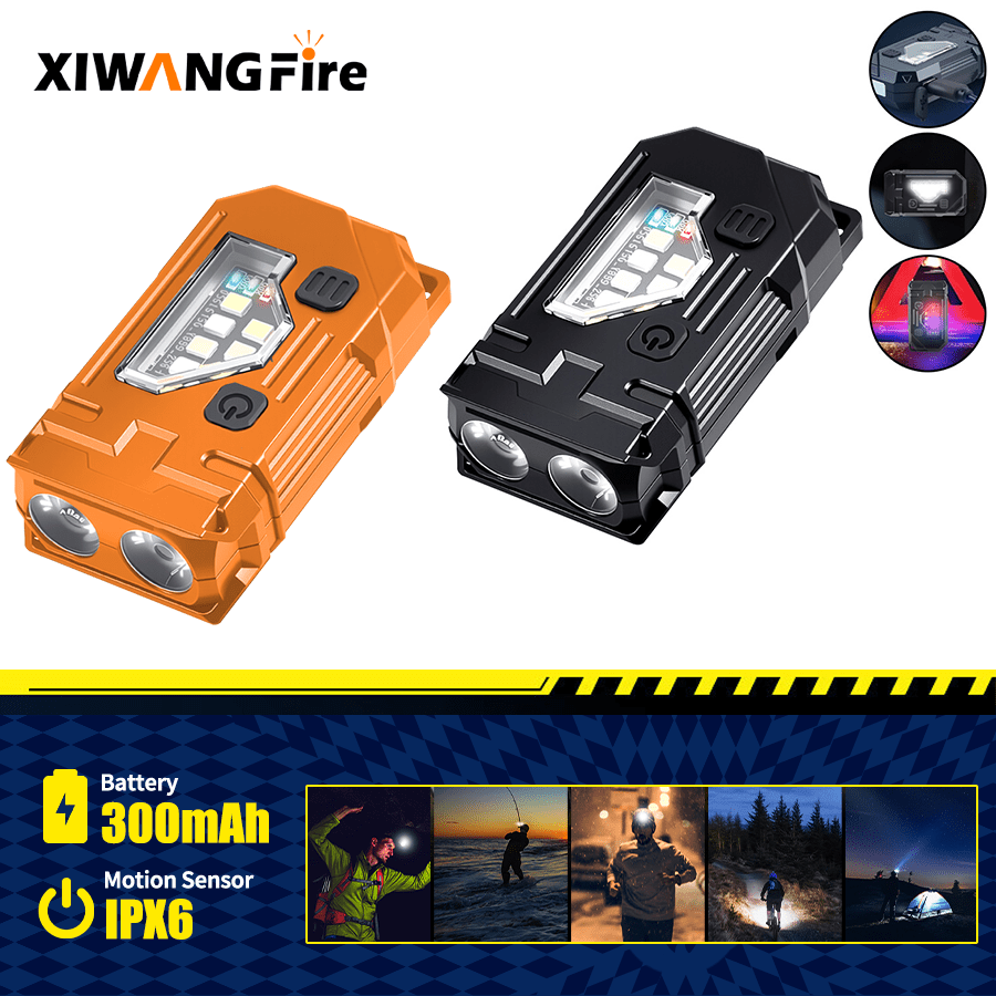 Outdoor Lighting Setup - Mini Keychain EDC Flashlight - Rechargeable