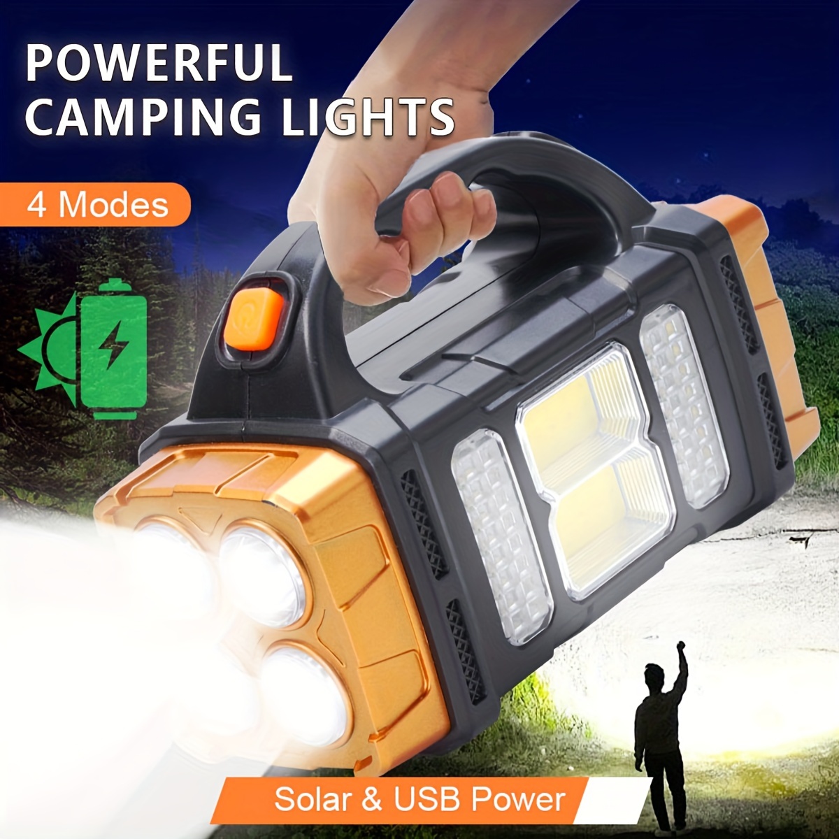 Outdoor Lighting Ideas - New Upgrade Rechargeable High Power Solar