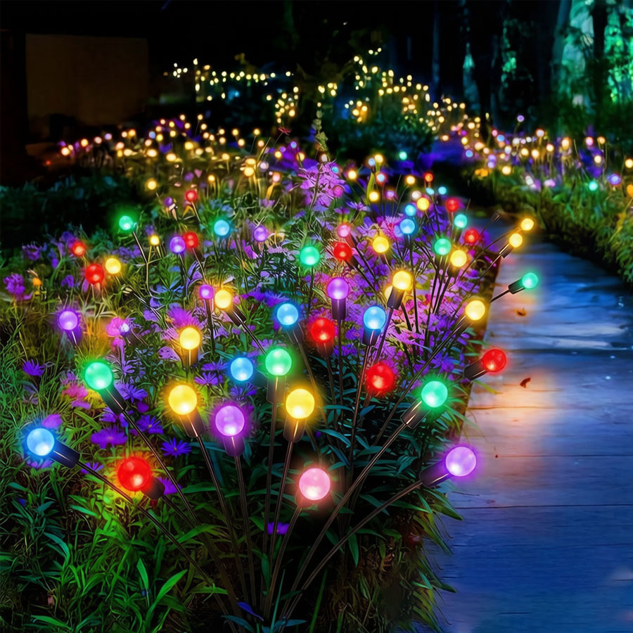 Landscape Spike Light - 10/6 LED Solar Garden Firefly Waterproof