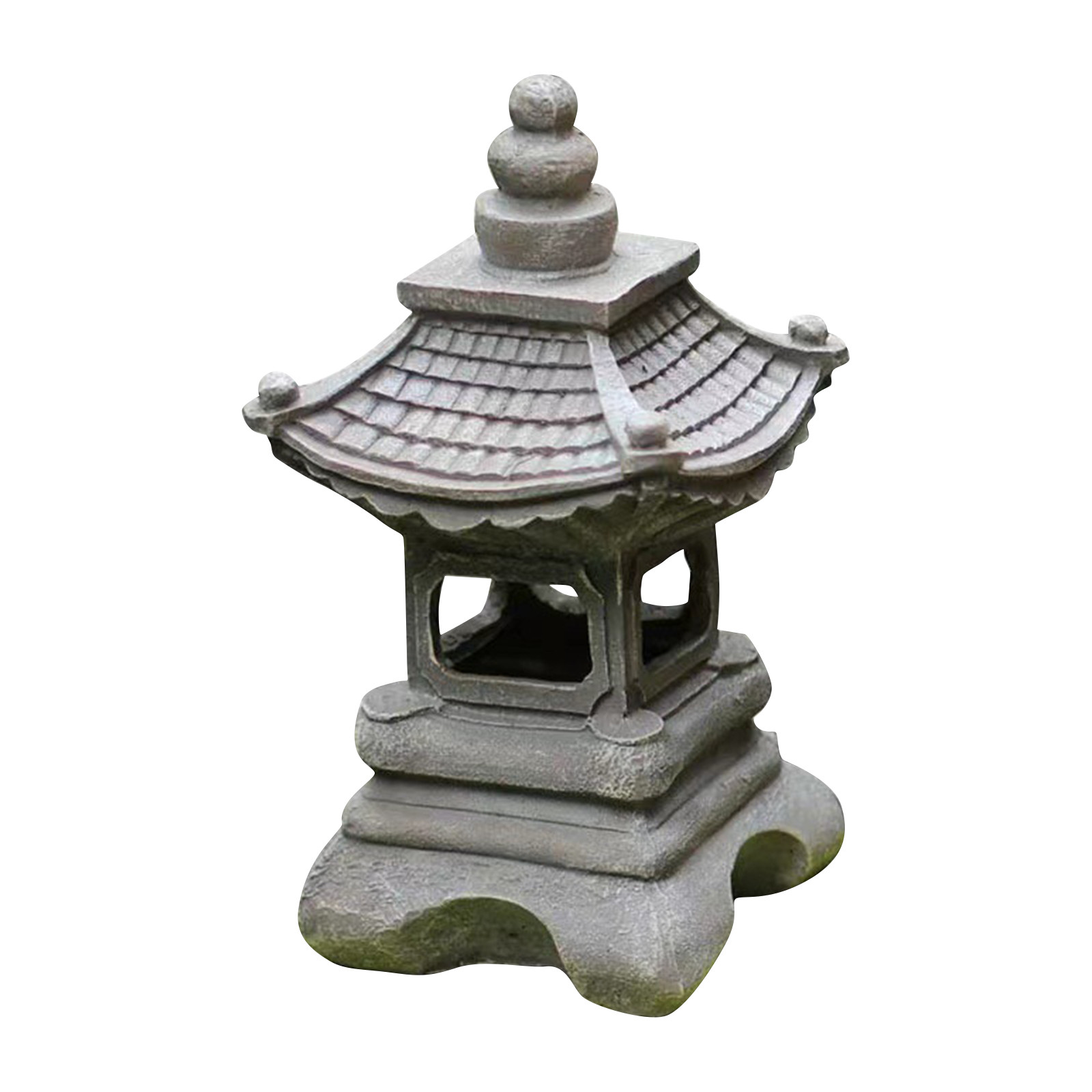 Outdoor Zen Lighting - Pagoda Statues Outdoor Solar Powered Statue