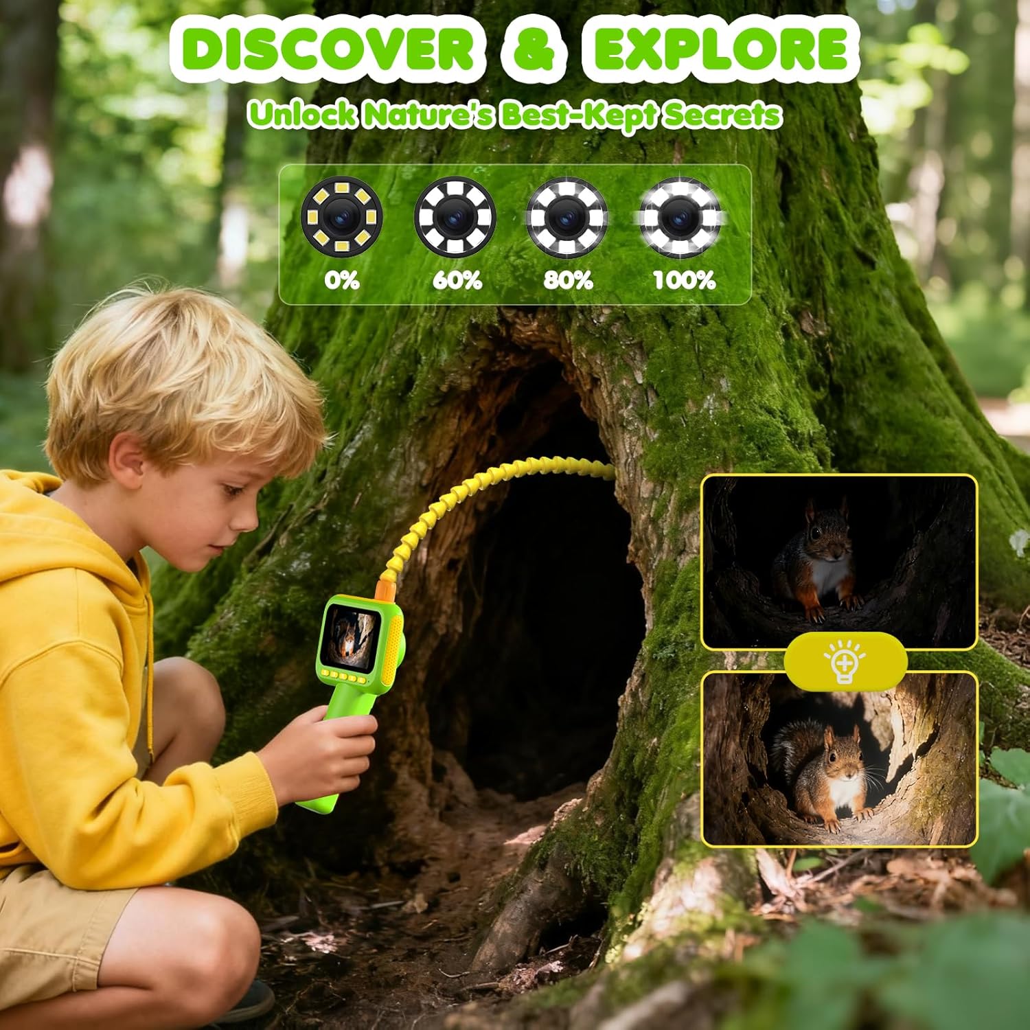 Outdoor Lighting And Camera - Endoscope for Kids, Borescope Snake Camera