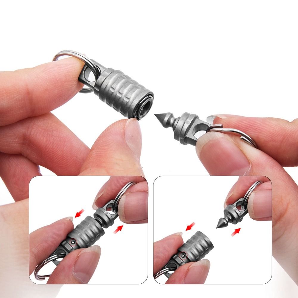 Outdoor Lighting Brass - New Portable Titanium Alloy Keychain Ultra-light