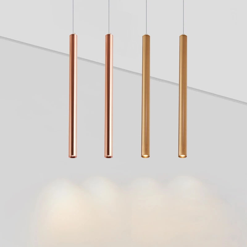 Outdoor Lighting Pendant - NEW LED Pendant Long Tube Silver