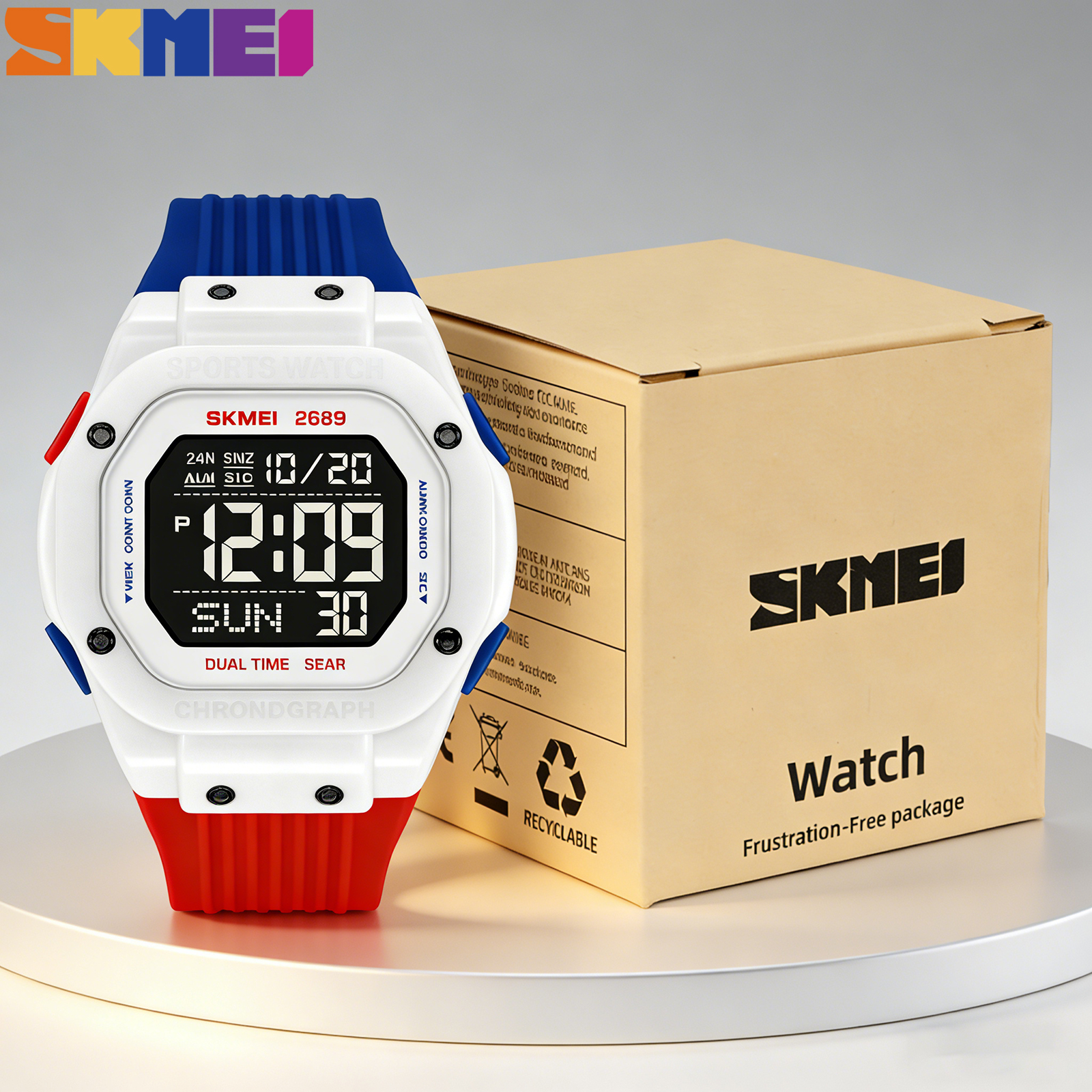 Outdoor Lighting Zones - SKMEI 2689 Fashion Wristwatch W/ Protective