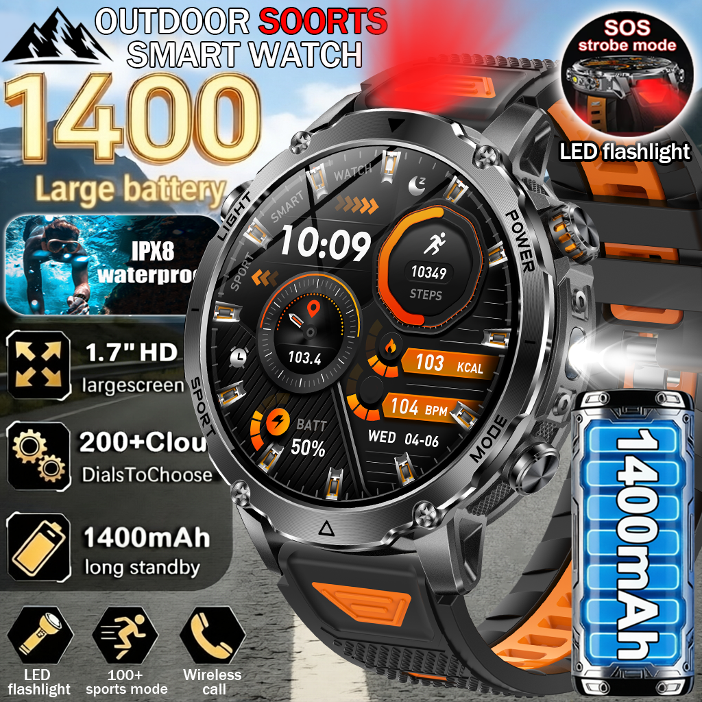 Outdoor Lighting Smart Controller - 2026New Military Sports Smart Watch Men