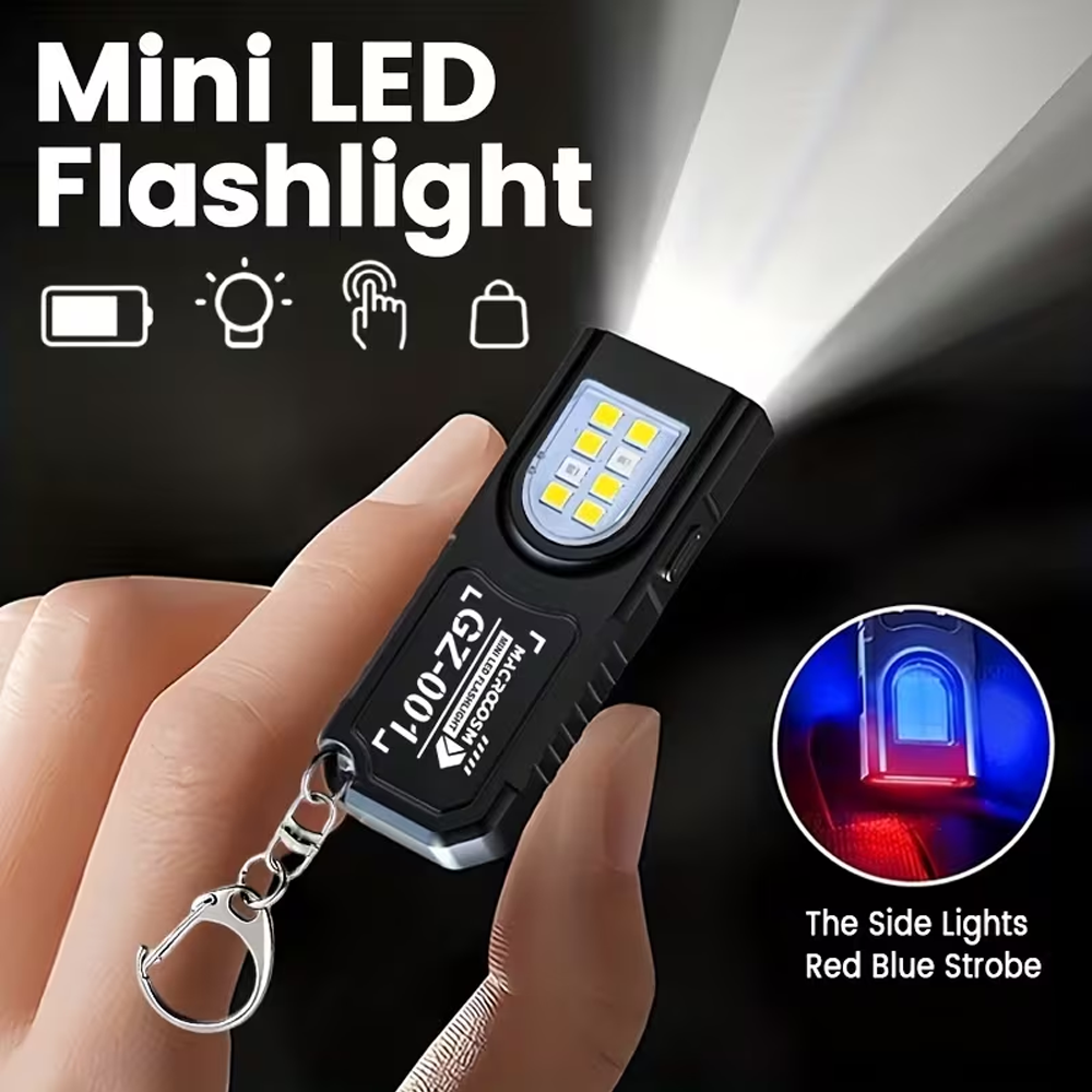 Outdoor Lighting Setup - Mini COB LED Keychain Flashlight USB
