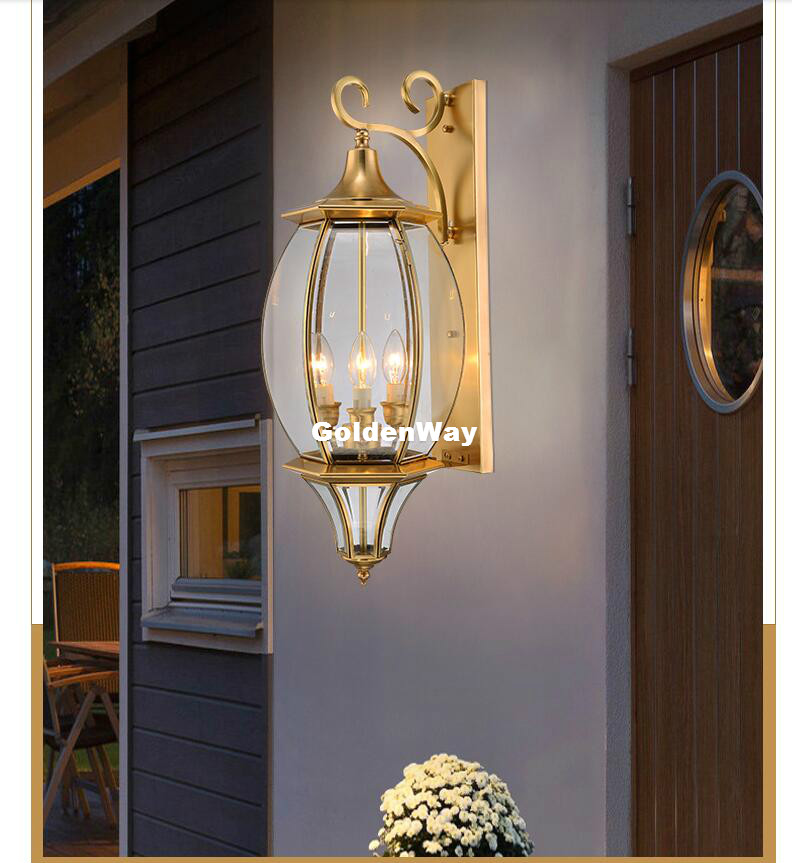 Antique Brass Wall Lamp Outdoo - đánh giá và giá Outdoor Lighting Brass