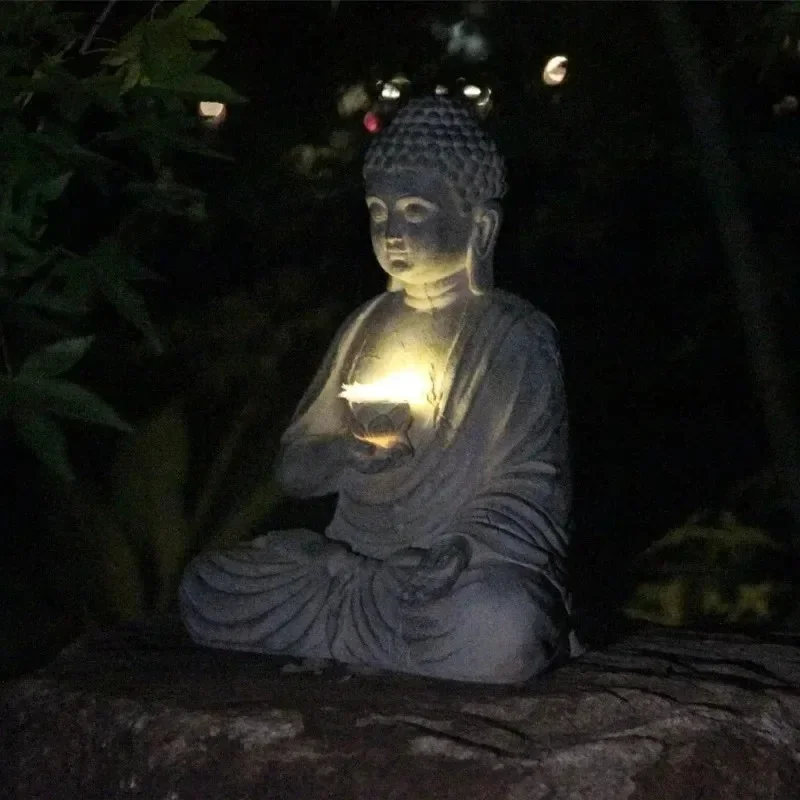 Solar Powered LED Light Resin  - đánh giá và giá Outdoor Zen Lighting
