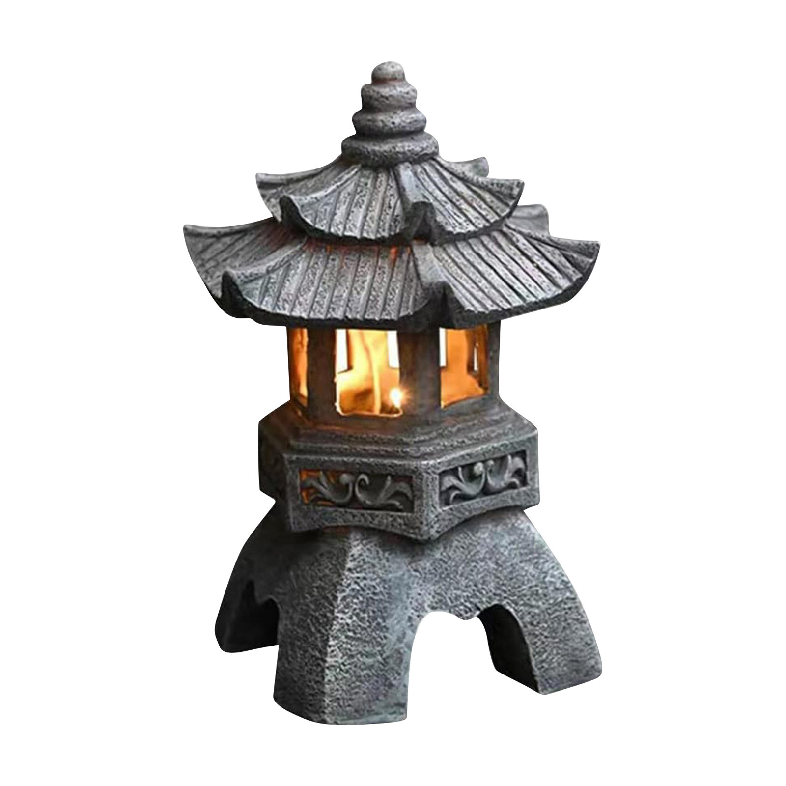 Pagoda Statues Outdoor Solar P - đánh giá và giá Outdoor Zen Lighting
