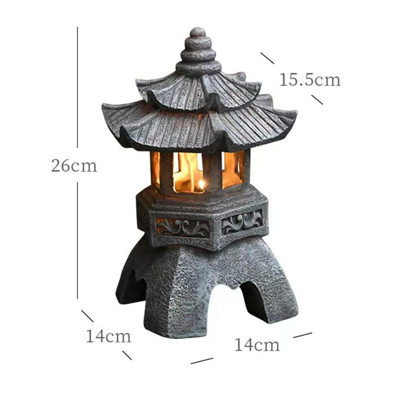Pagoda Statues Outdoor Solar P - đánh giá và giá Outdoor Zen Lighting
