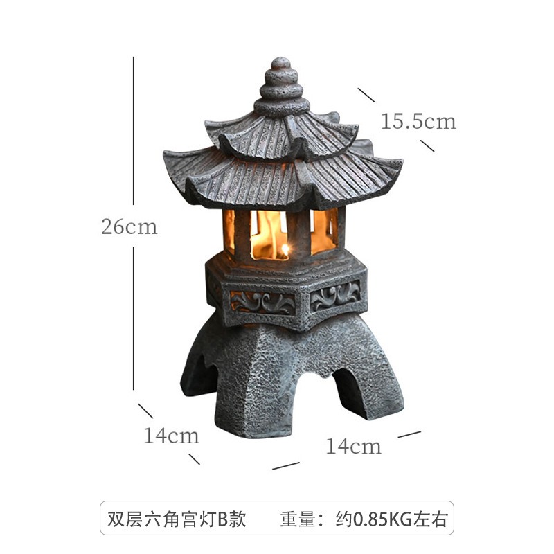 Pagoda Statues Outdoor Solar P - đánh giá và giá Outdoor Zen Lighting