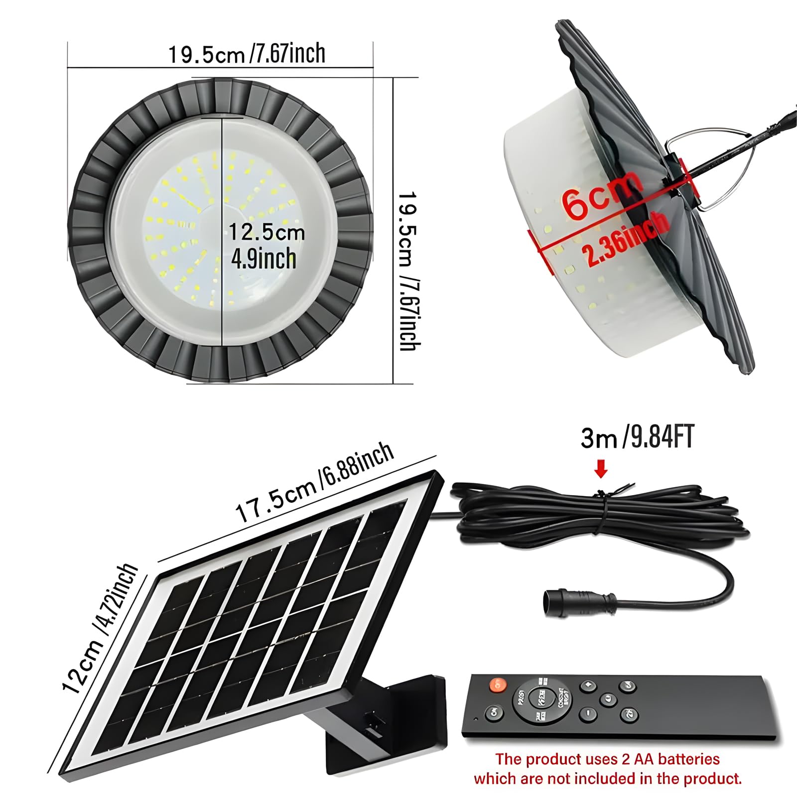 224-LED Solar Pendant Light wi - đánh giá và giá Outdoor Lighting Pendant