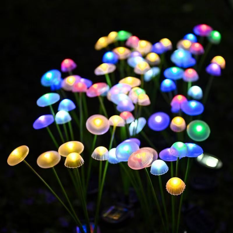 Solar Jellyfish Mushroom Light - đánh giá và giá Landscape Spike Light
