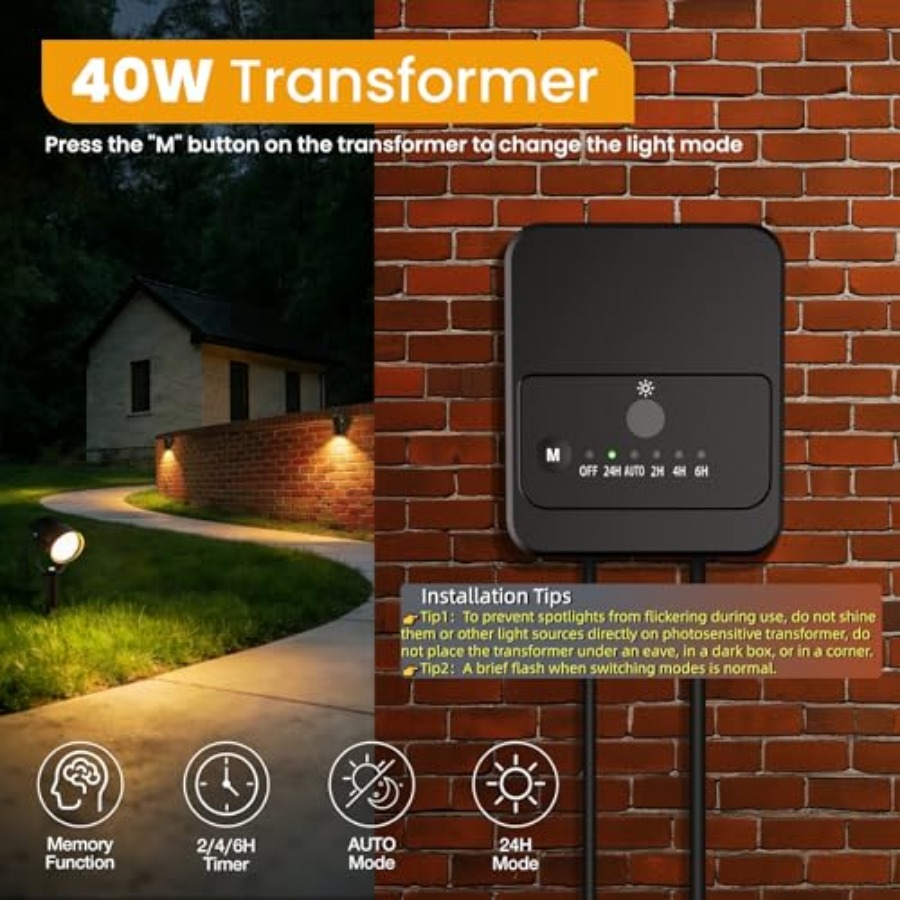 Landscape Lighting Kit Low Vol - đánh giá và giá Outdoor Lighting Kit With Transformer