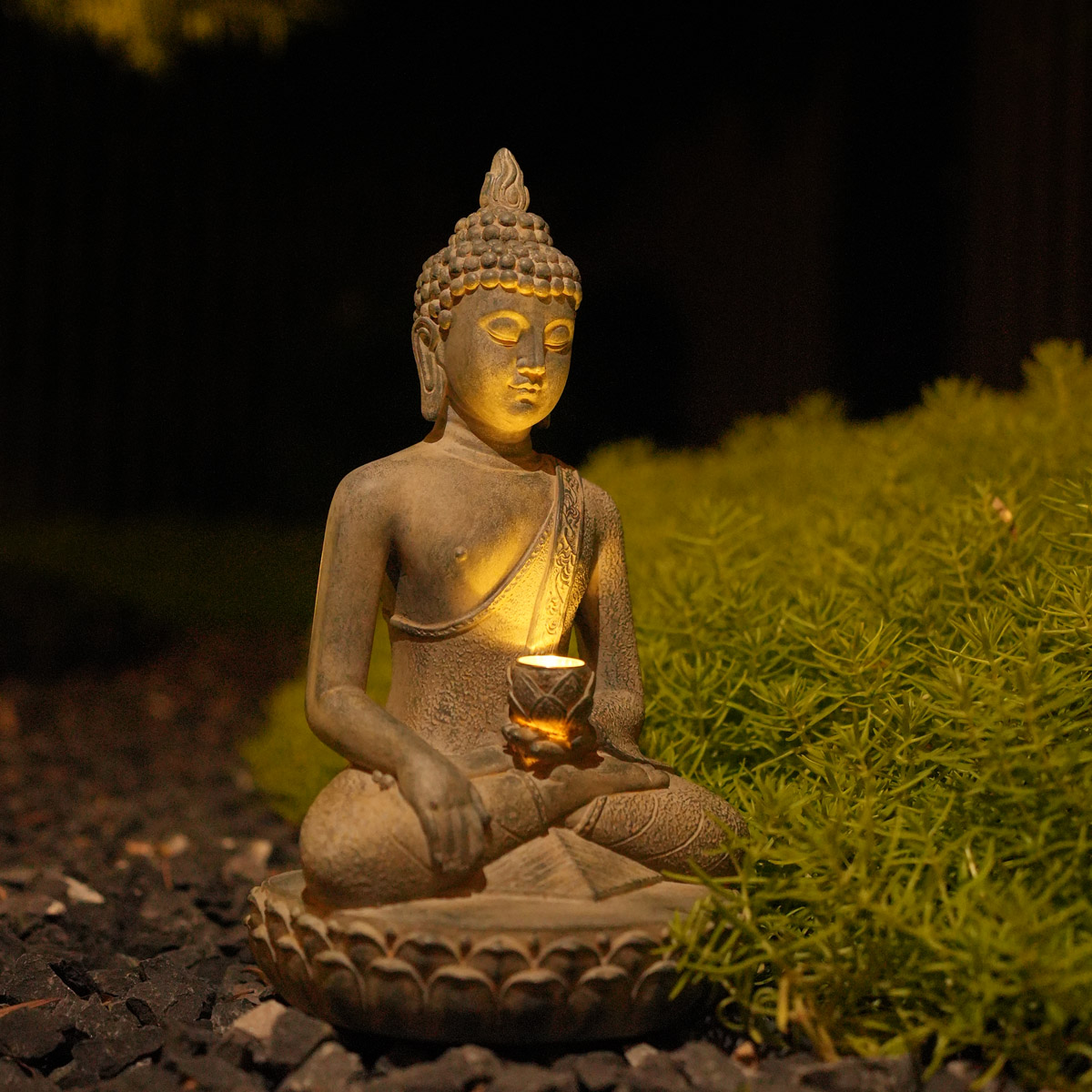 Zen-Inspired Solar-Powered Bud - đánh giá và giá Outdoor Zen Lighting