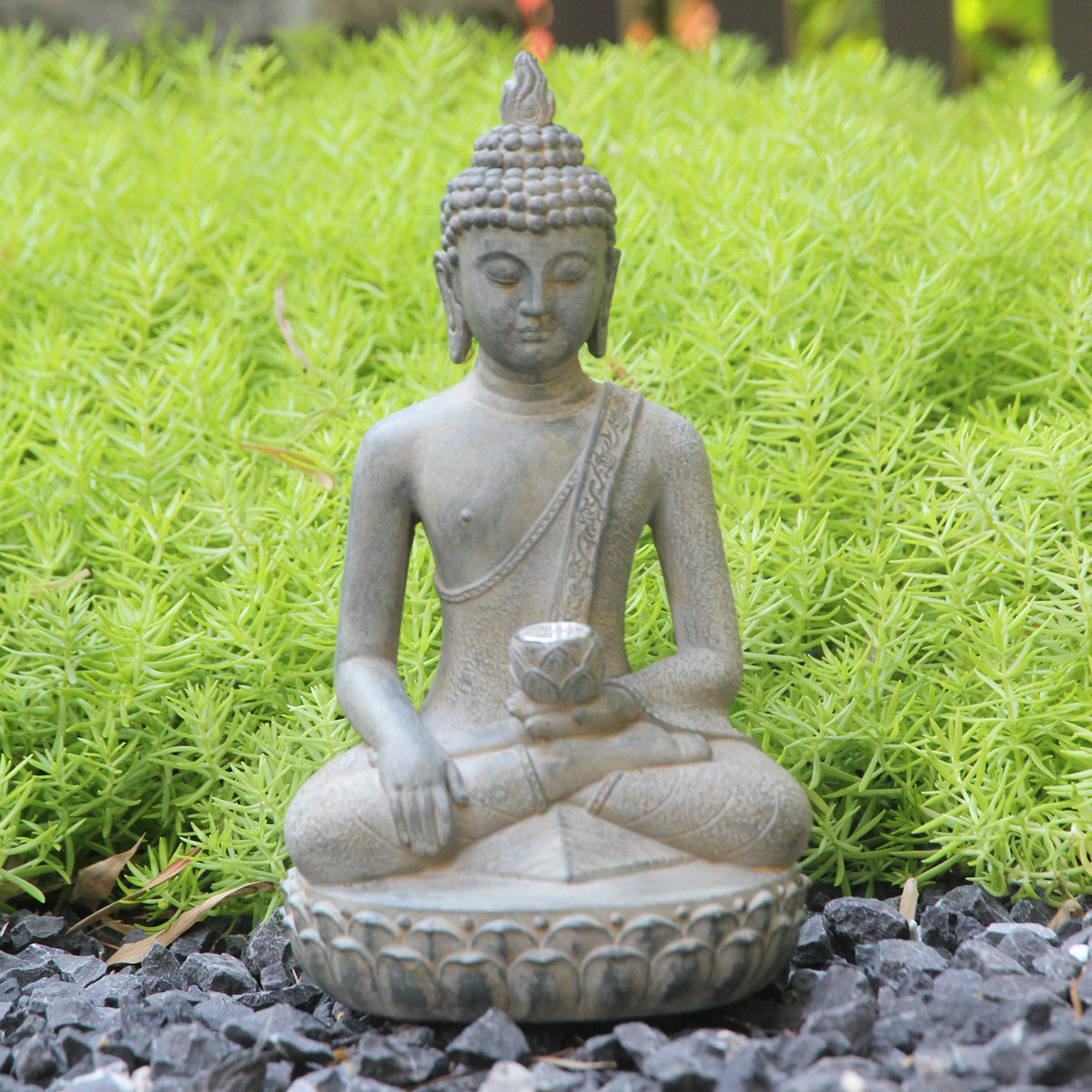 Zen-Inspired Solar-Powered Bud - đánh giá và giá Outdoor Zen Lighting