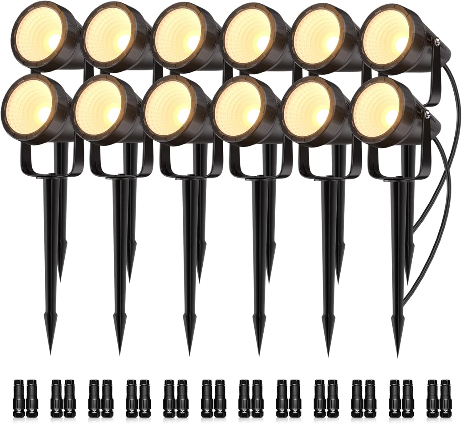 12-Pack Waterproof Outdoor Spo - đánh giá và giá Outdoor Lighting Kit With Transformer