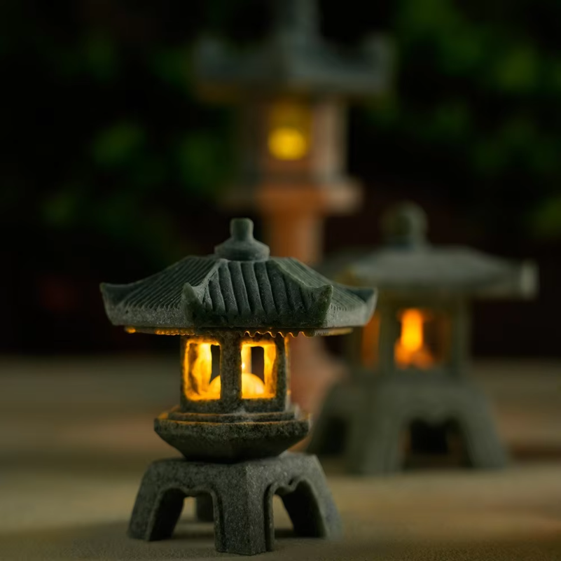 Mini Pagoda Lantern Light Gard - đánh giá và giá Outdoor Zen Lighting