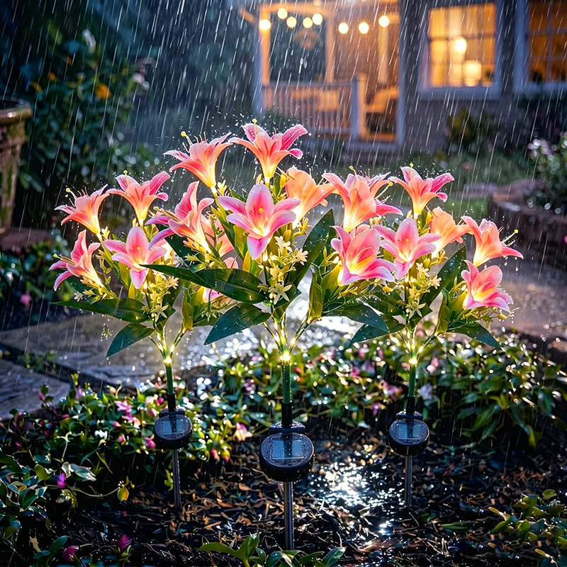 Solar Lily Flower Lawn Lights  - đánh giá và giá Landscape Spike Light