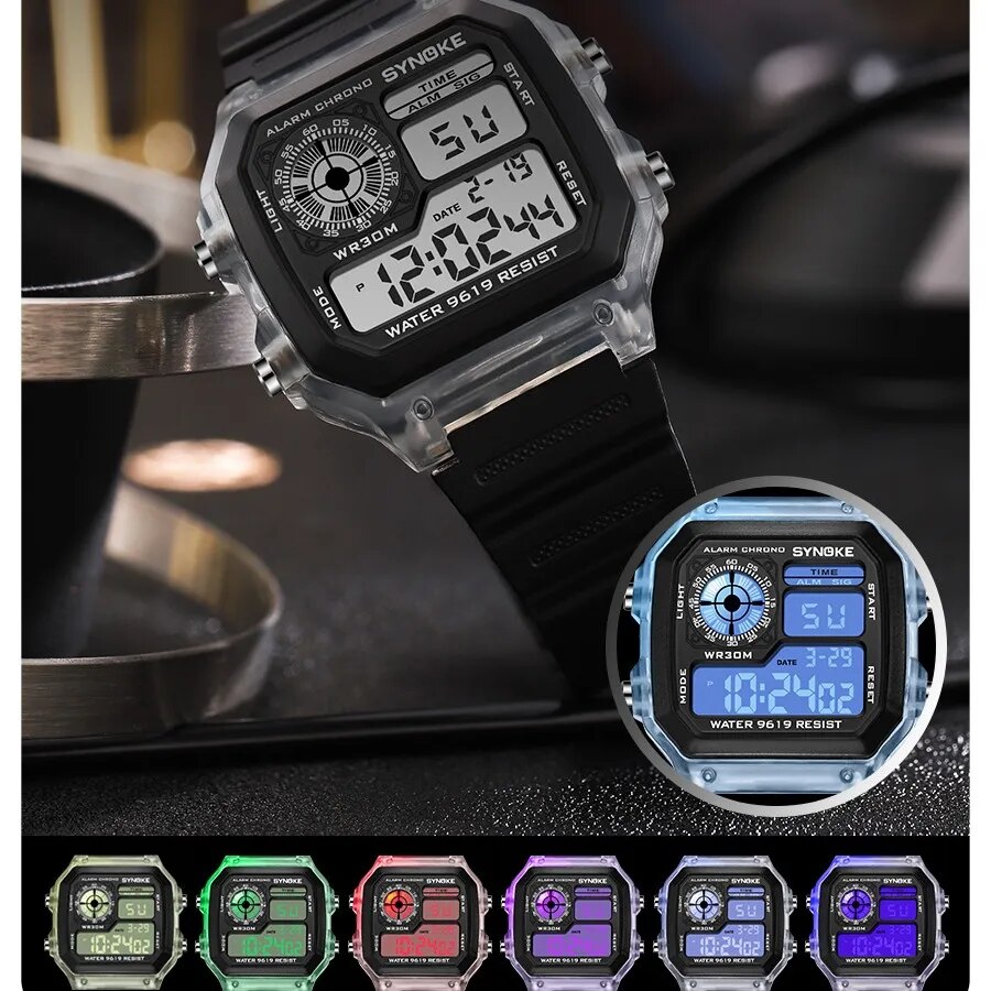 SYNOKE Digital Watches Men Spo - đánh giá và giá Outdoor Lighting For Steps