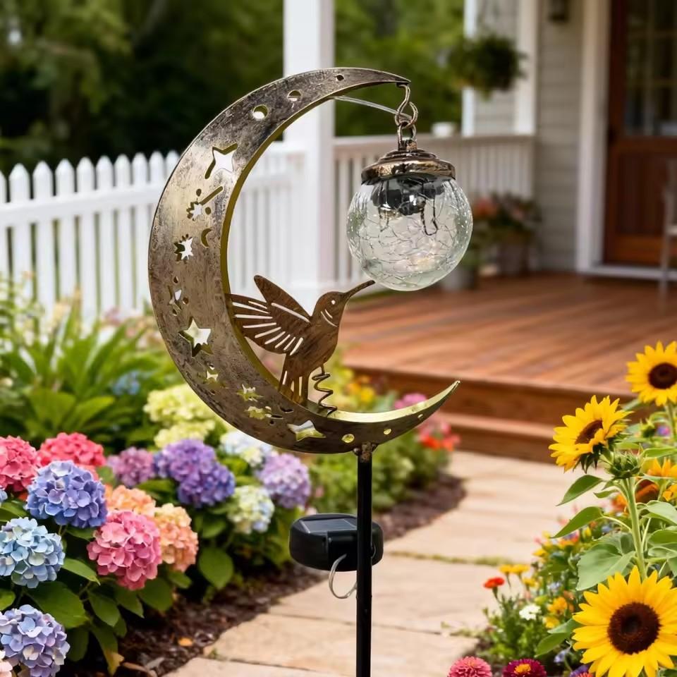 Solar Hummingbird Garden Light - đánh giá và giá Landscape Spike Light