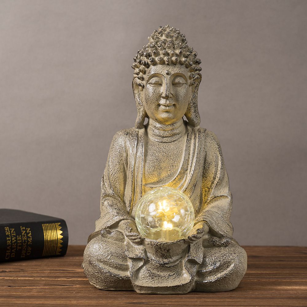 Vilead 27.5cm Resin Buddha Sta - đánh giá và giá Outdoor Zen Lighting