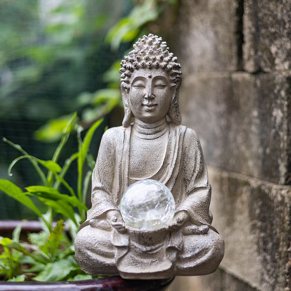 Vilead 27.5cm Resin Buddha Sta - đánh giá và giá Outdoor Zen Lighting