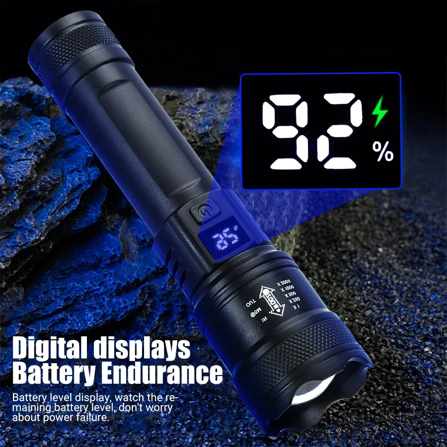9900LM Powerful LED Flashlight - đánh giá và giá Outdoor Lighting Battery Operated
