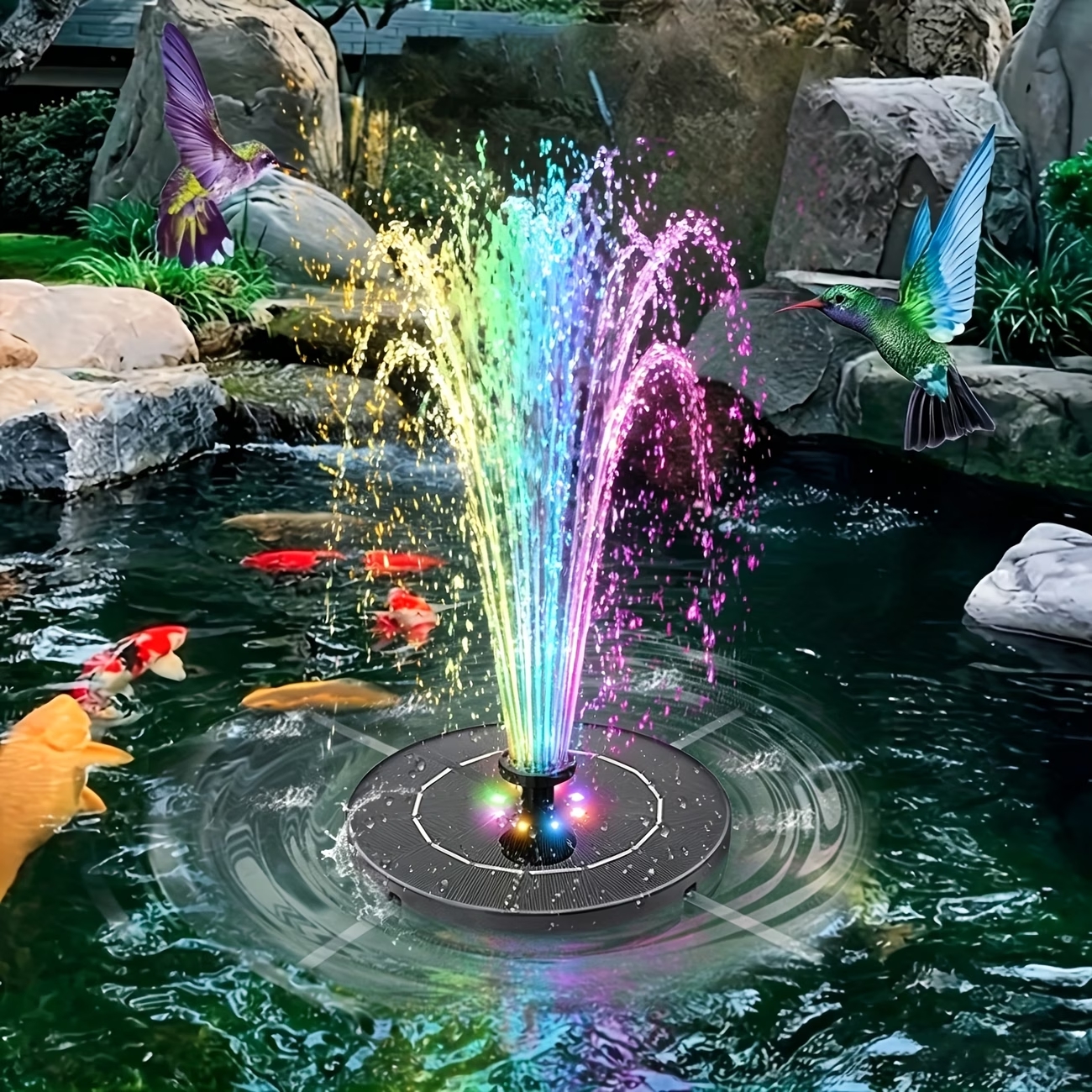 3.5W Solar-Powered Water Fount - đánh giá và giá Landscape Spike Light