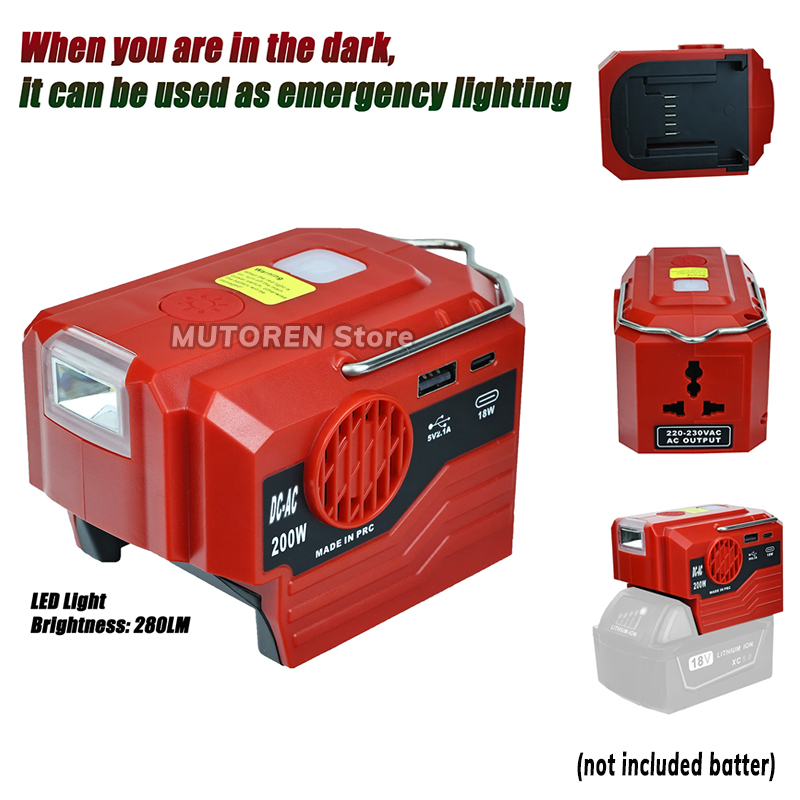200W Portable Power Inverter 1 - đánh giá và giá Outdoor Lighting Battery Operated