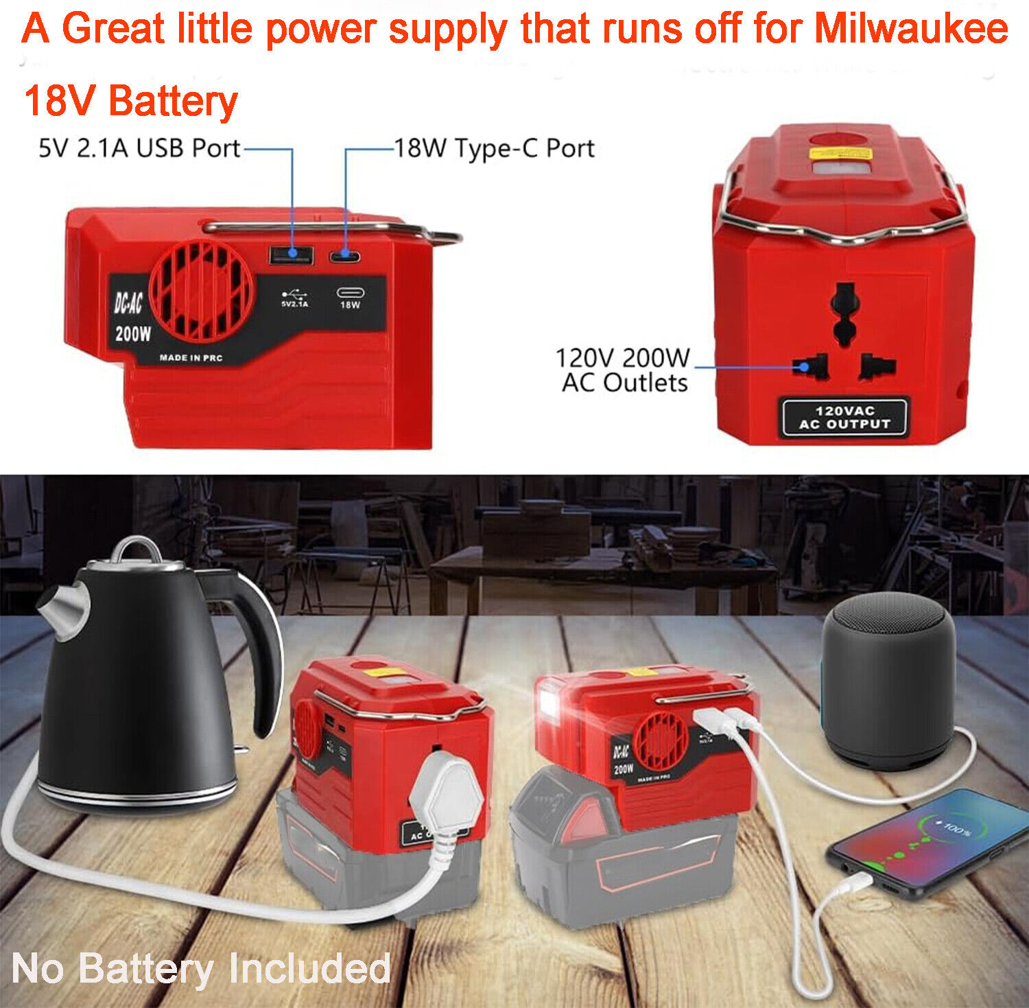 200W Portable Power Inverter 1 - đánh giá và giá Outdoor Lighting Battery Operated