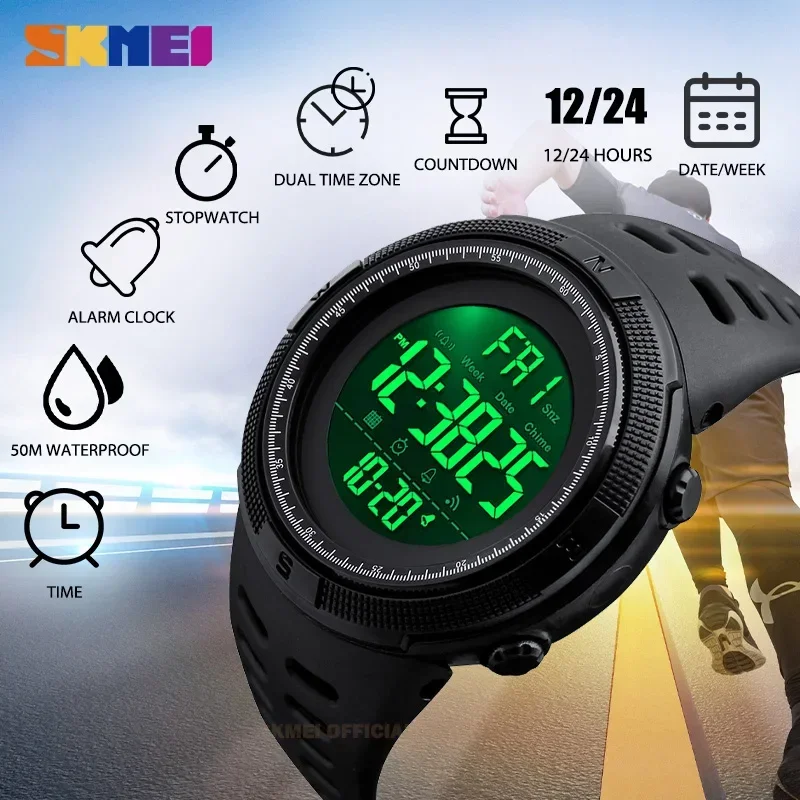 SKMEI 1251 5Bar Waterproof Dig - đánh giá và giá Outdoor Lighting Zones