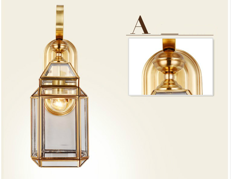 Modern Bronze Wall Lamp D17cm  - đánh giá và giá Outdoor Lighting Brass