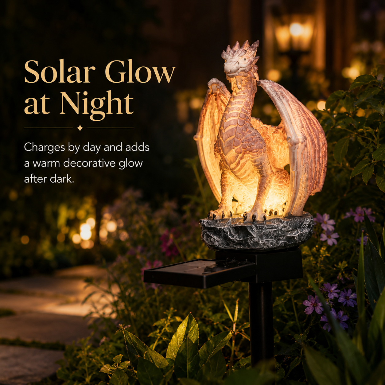 Solar Powered Dragon Garden St - đánh giá và giá Landscape Spike Light