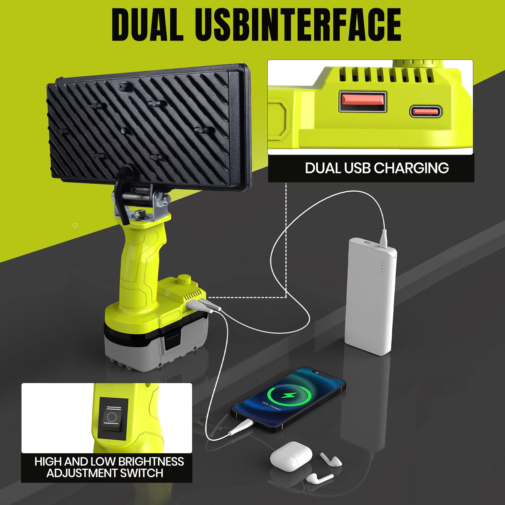 Outdoor Emergency LED Work Lig - đánh giá và giá Outdoor Lighting Battery Operated