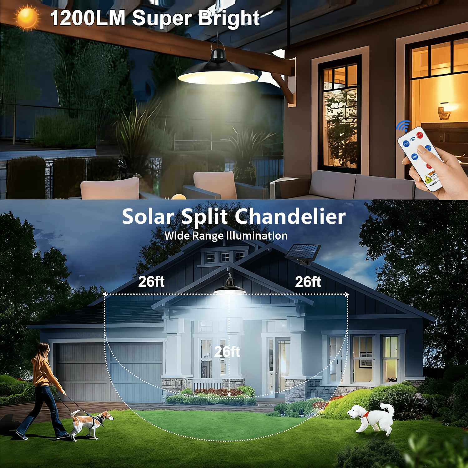 1pc Solar Pendant Light Outdoo - đánh giá và giá Outdoor Lighting Pendant