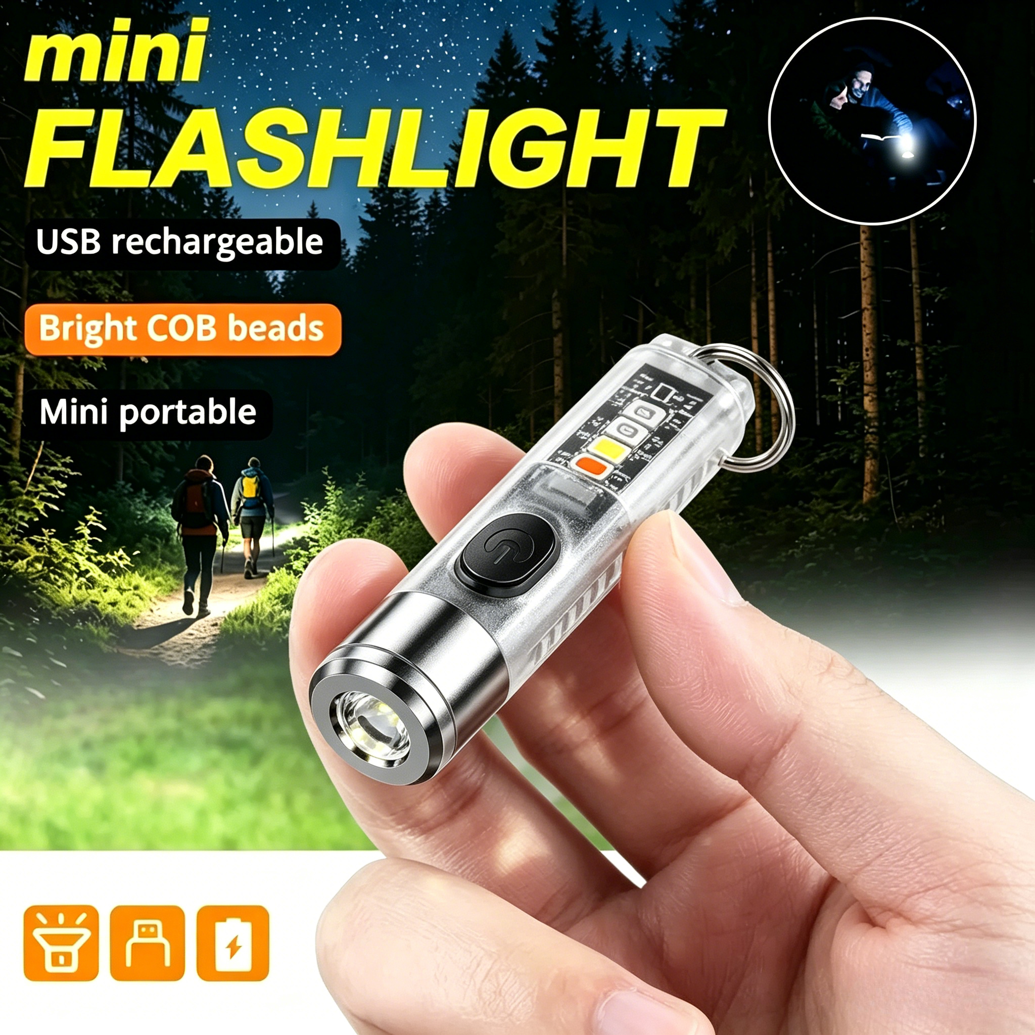 Mini Keychain Flashlight USB R - đánh giá và giá Outdoor Lighting Ideas