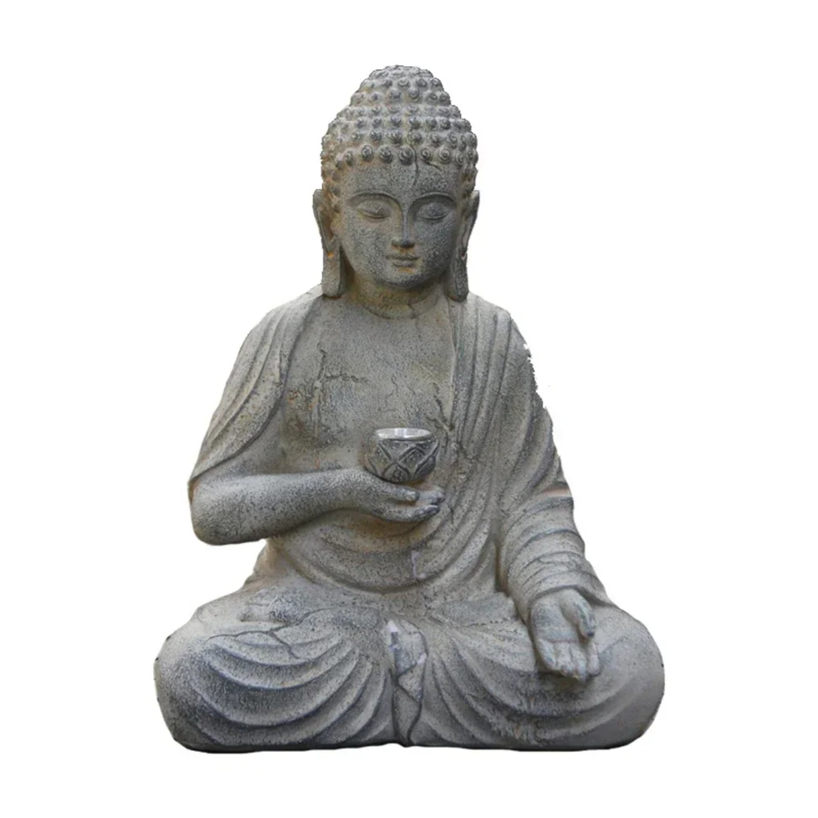 Solar Garden Statue Buddha Res - đánh giá và giá Outdoor Zen Lighting