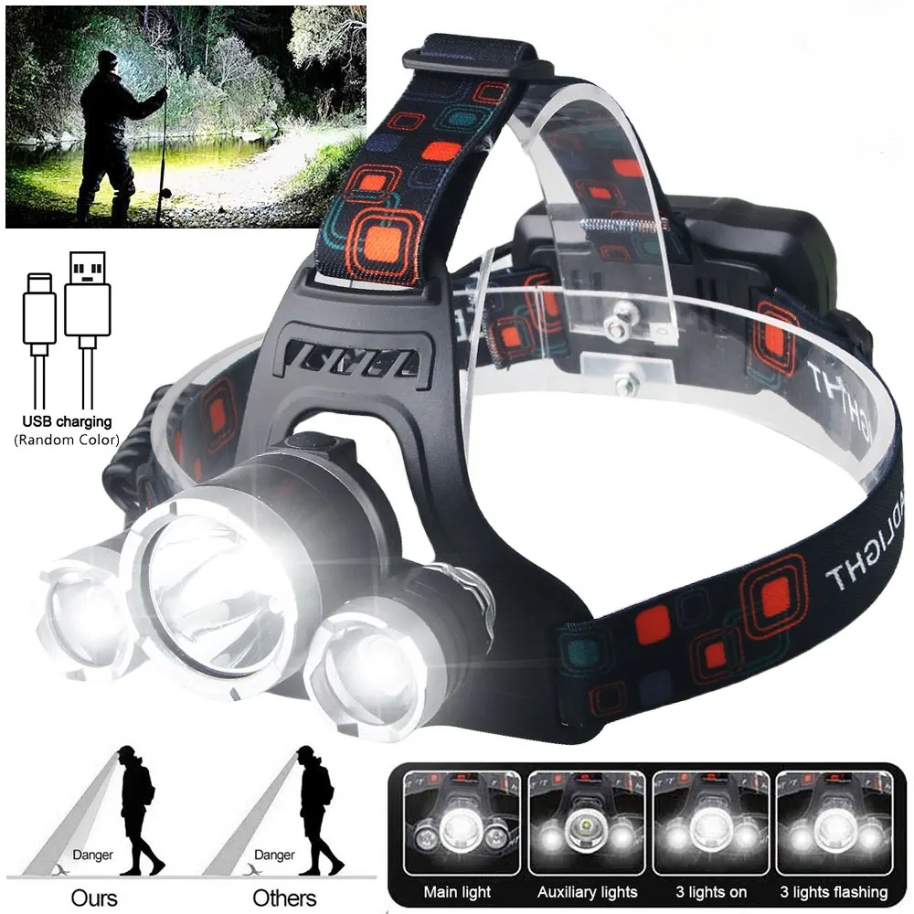 High Power LED Headlamp 18650  - đánh giá và giá Outdoor Lighting Battery Operated