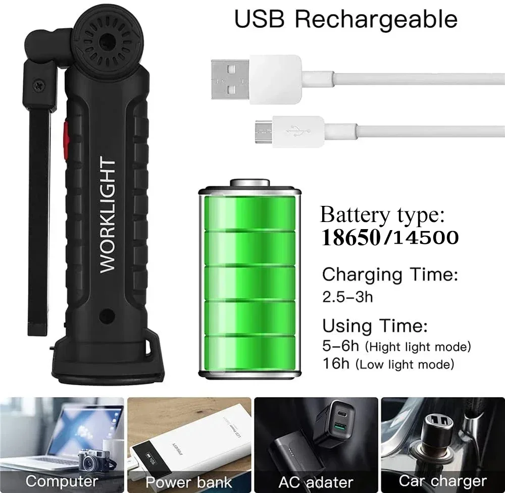LED COB Flashlight USB Recharg - đánh giá và giá Outdoor Lighting Setup